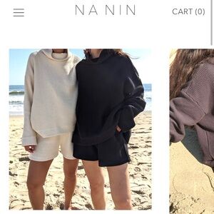 Na Nin Women's Ribbed Lounge Shorts - Black